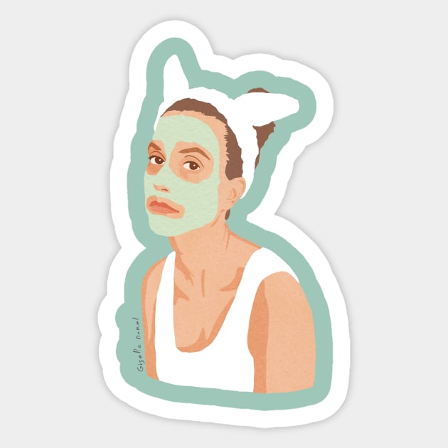 Face Mask Bunny Sticker by Giselle Dekel